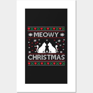 Meowy Christmas for Cat Lovers Posters and Art